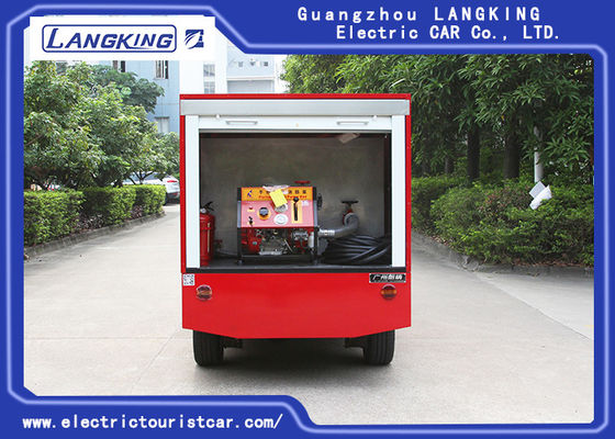 3.5 Meters Electric Fire Engine Car / Electric Freight Car 2 Seats 70km Range Dry Battery With Toplight