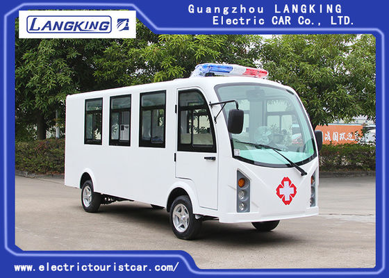 Customized Color Electric Golf Cart Ambulance 8 Seats + 1 Bed 72V /7.5KW AC Motor
