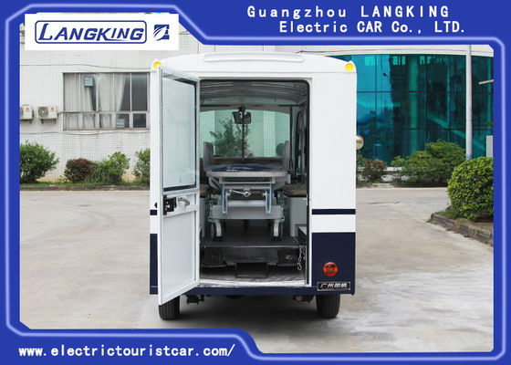 Blue / White Color Electric Ambulance Car With Toplight For Hospital