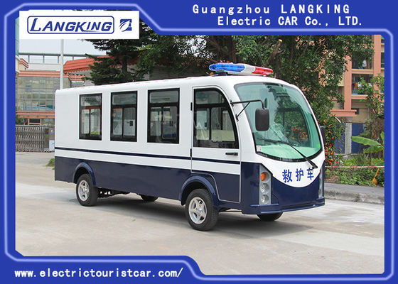 Blue / White Color Electric Ambulance Car With Toplight For Hospital