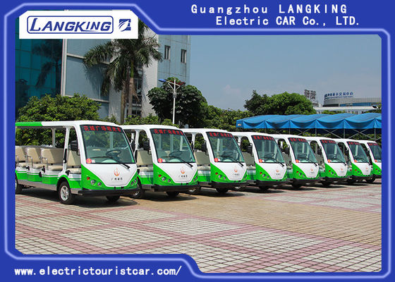 11 Persons Village Electric Shuttle Car 72V / 5KW AC Motor Range For 100km