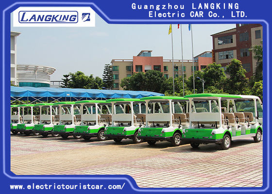 11 Persons Village Electric Shuttle Car 72V / 5KW AC Motor Range For 100km