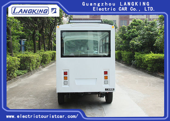 5KW Enclosed Passenger Cabin Electric Tourist Buggy 8 Seats White Color