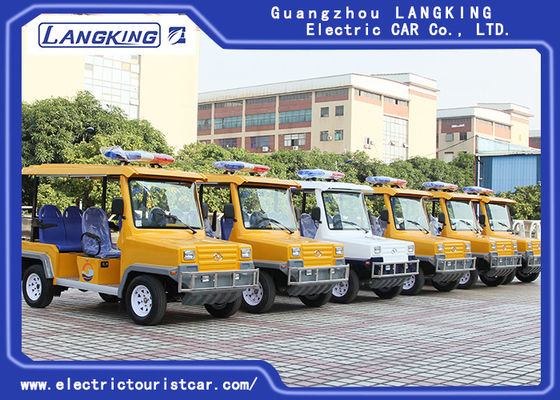 5 Seater Electric Patrol Car , Electric Powered Utility Carts With Big Light On Roof