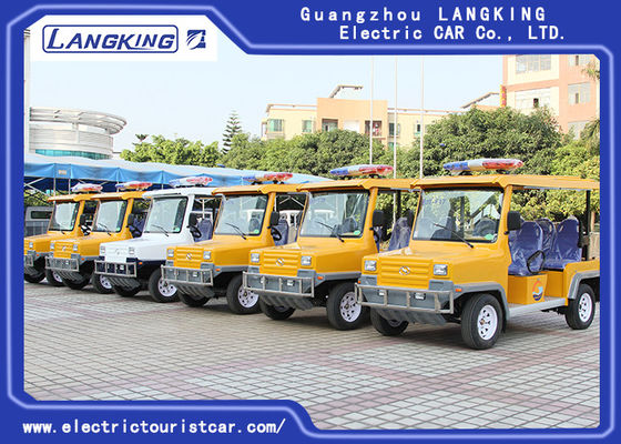 5 Seater Electric Patrol Car , Electric Powered Utility Carts With Big Light On Roof