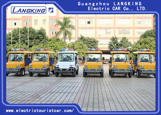 5 Seater Electric Patrol Car , Electric Powered Utility Carts With Big Light On Roof