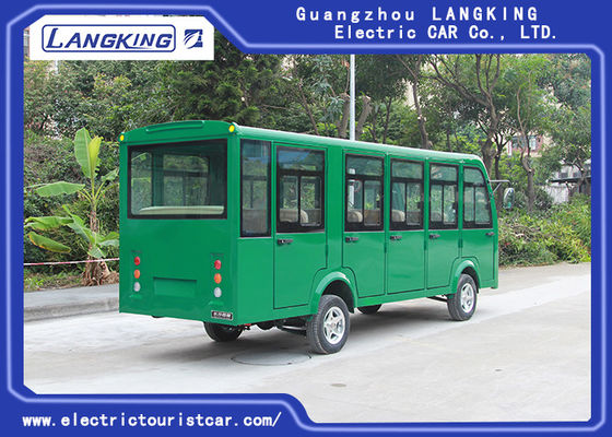 Closed Door Electric Sightseeing Car With Superior Cruising Capacity 72 Volt 7.5KW AC Motor 14 Seats