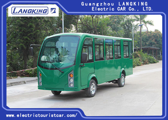 Closed Door Electric Sightseeing Car With Superior Cruising Capacity 72 Volt 7.5KW AC Motor 14 Seats