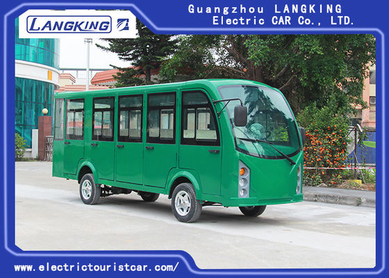 Closed Door Electric Sightseeing Car With Superior Cruising Capacity 72 Volt 7.5KW AC Motor 14 Seats