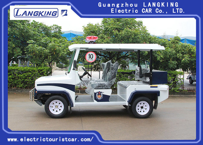 4 Seats Electric Club Vehicle With Basket / Mini Electric Patrol Bus With Toplight On Road 0